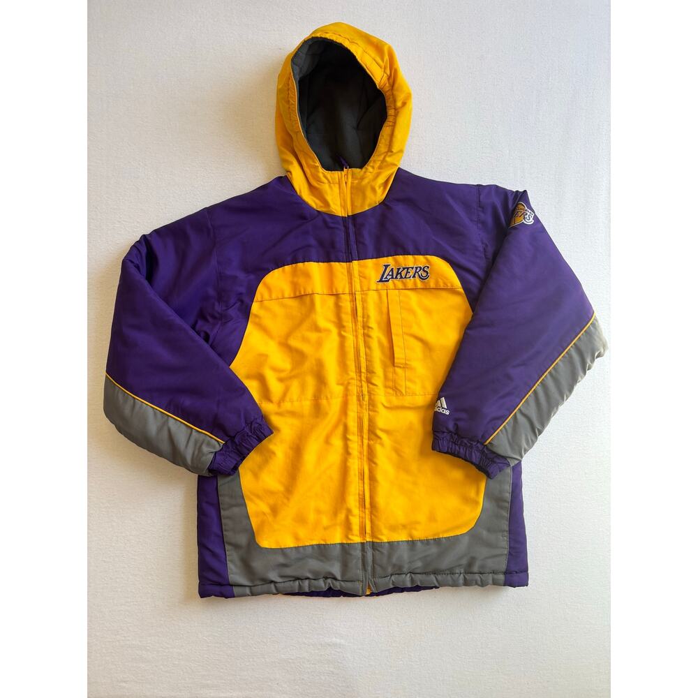 Vintage Los Angeles Lakers Insulated Jacket Youth Boys Large 14/16 Adidas Sports